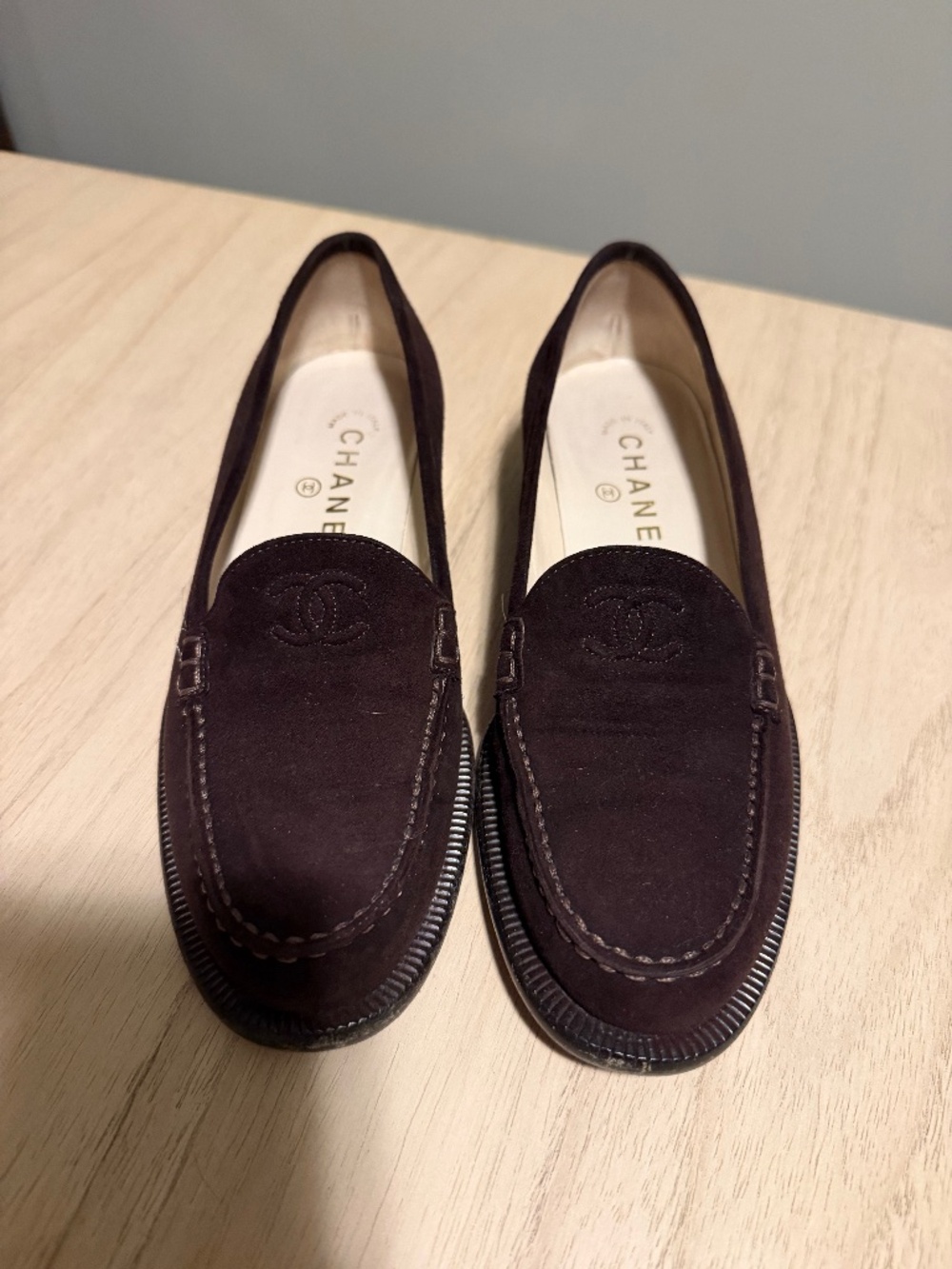 VINTAGE Suede Chanel Loafers
